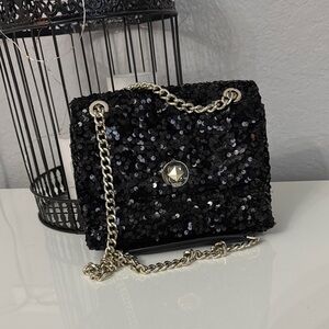 Kate Spade Sequin Black Chain Bag